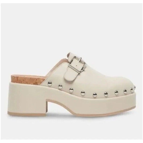 Dolce Vita Clogs Platform Boho Mule Clogs Studded Leather size 6 - Picture 1 of 10